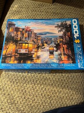 1000-Piece Puzzle - San Francisco Cable Car Heaven (Blue)